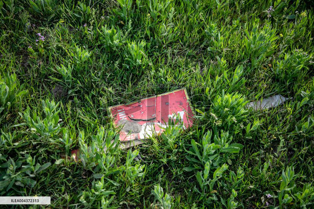 Aftermath of Russian occupation of Maksymivka village in Mykolaiv region