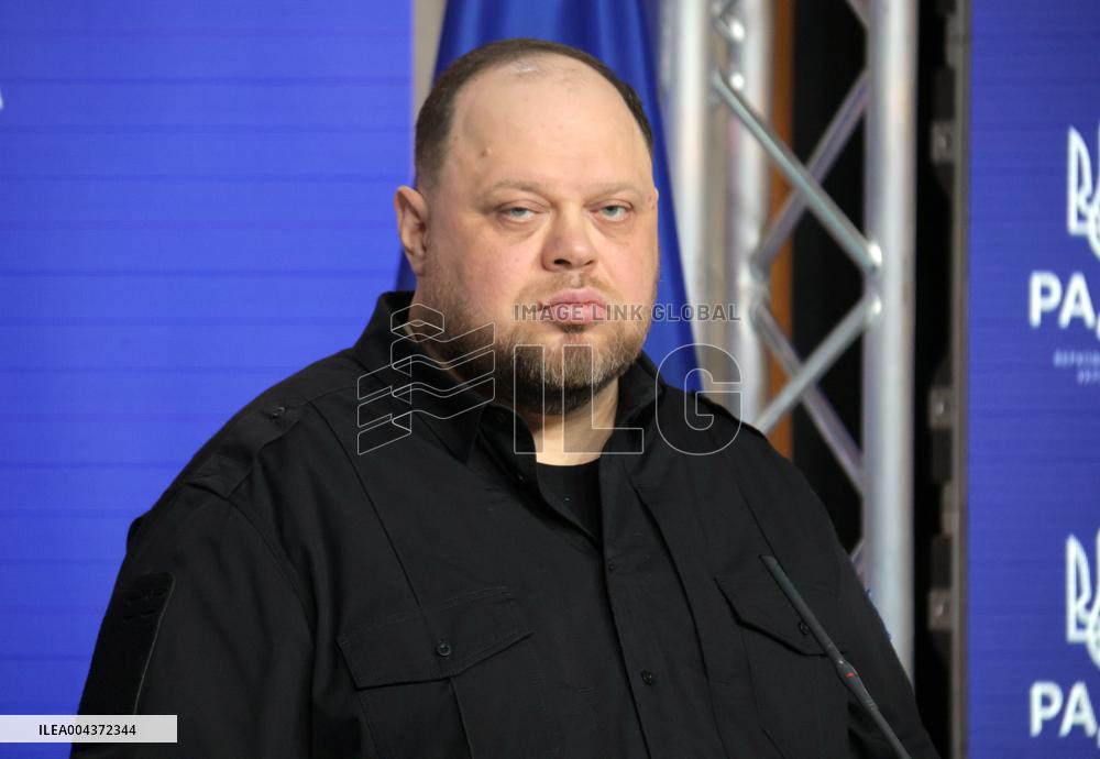 Joint briefing of Ruslan Stefanchuk and Marcos Perestrello in Kyiv