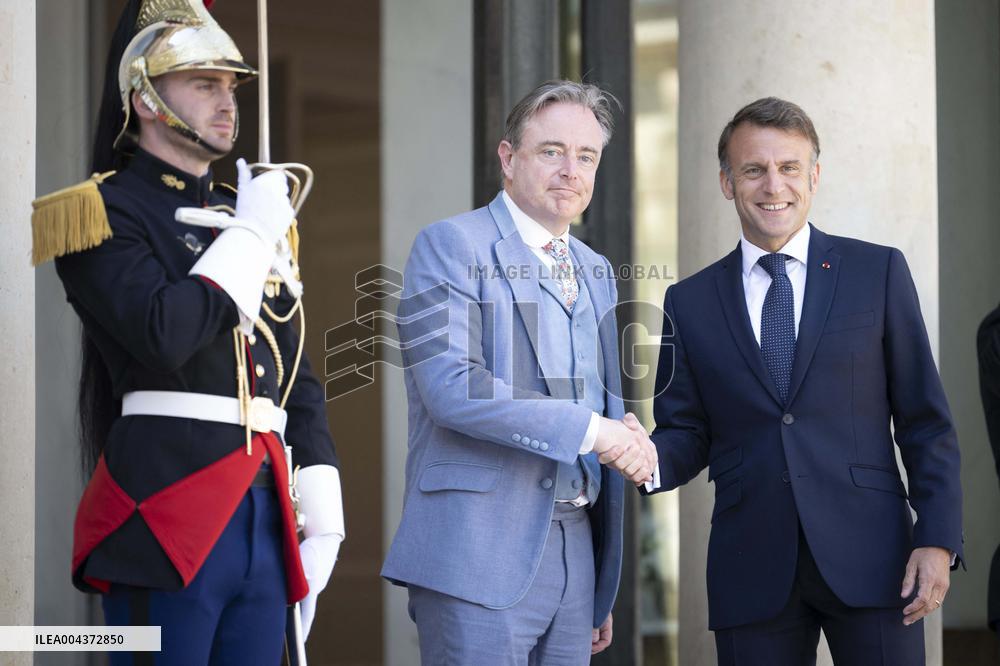 France's President Emmanuel Macron and Belgium's Prime Minister Bart De Wever