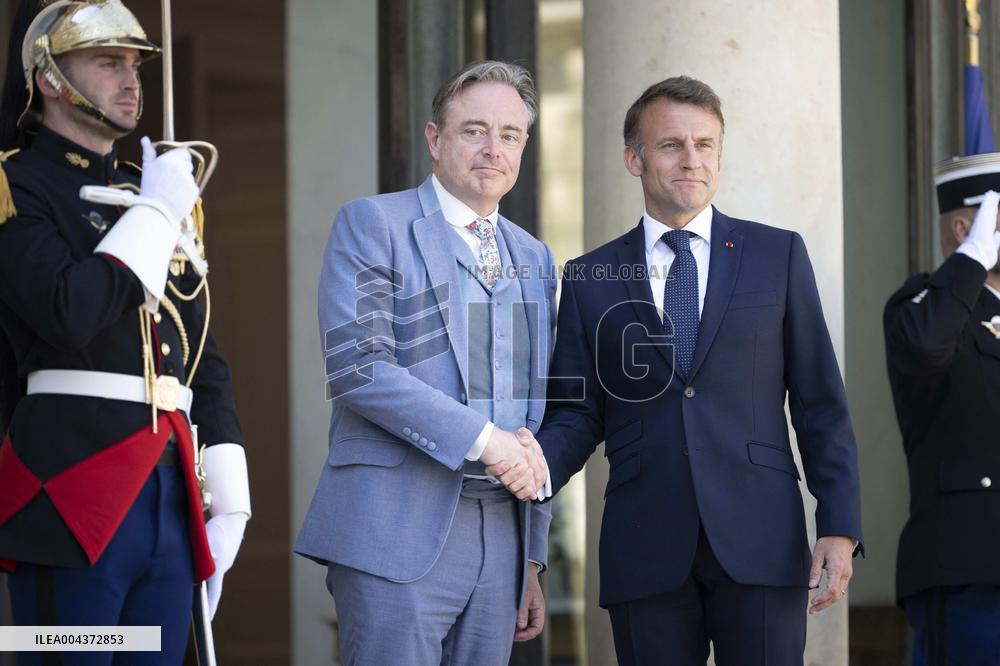 France's President Emmanuel Macron and Belgium's Prime Minister Bart De Wever