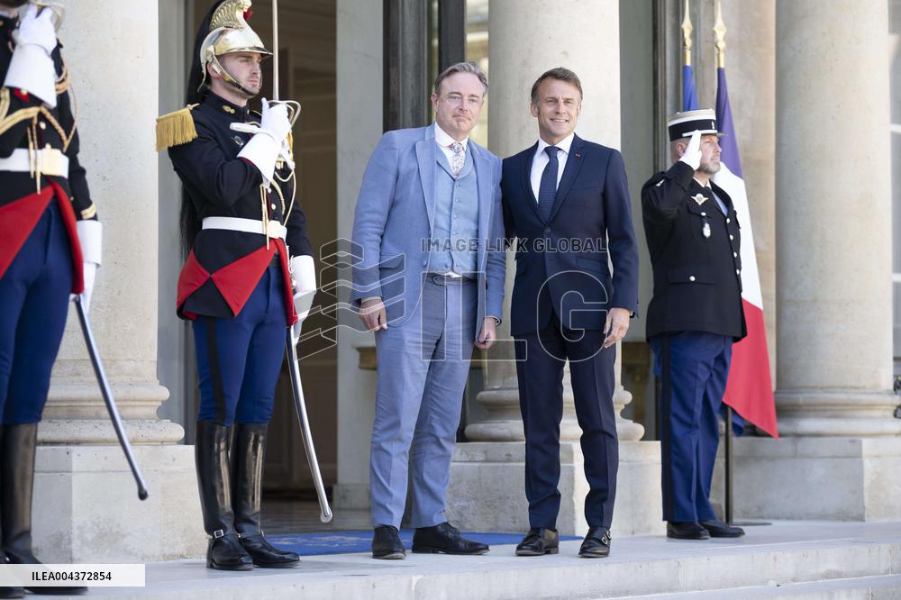 France's President Emmanuel Macron and Belgium's Prime Minister Bart De Wever