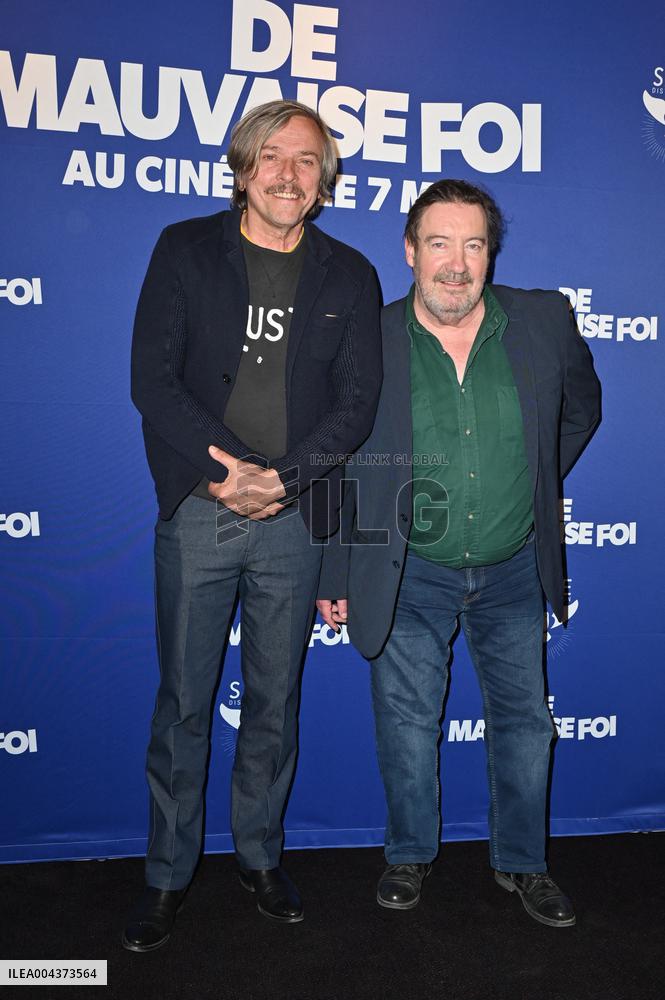 Premiere of De Mauvaise Foi - Paris