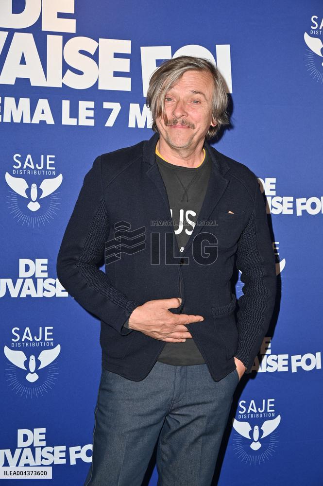 Premiere of De Mauvaise Foi - Paris