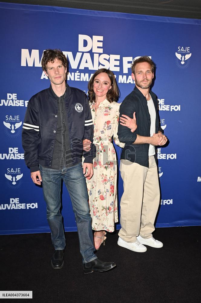 Premiere of De Mauvaise Foi - Paris