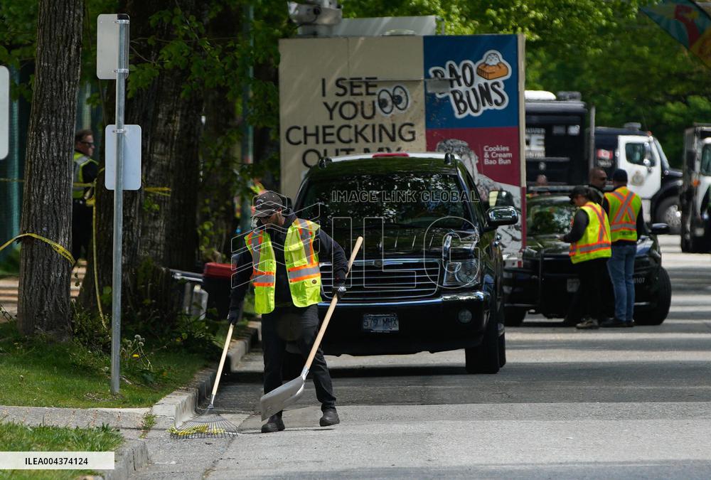 Vancouver Car Crash Aftermath - Canada