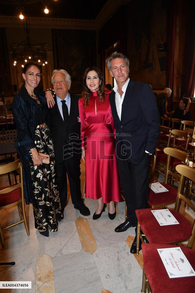 Emanuele Filiberto of Savoy and Adriana Abascal at Concert for Peace of Omar Harfouch - Rome