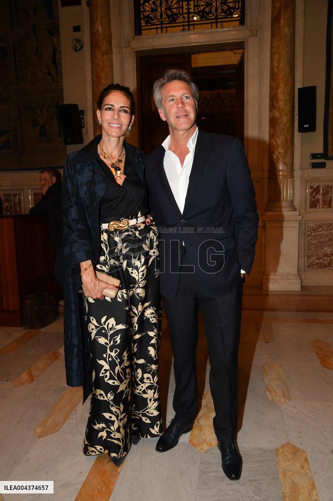 Emanuele Filiberto of Savoy and Adriana Abascal at Concert for Peace of Omar Harfouch - Rome