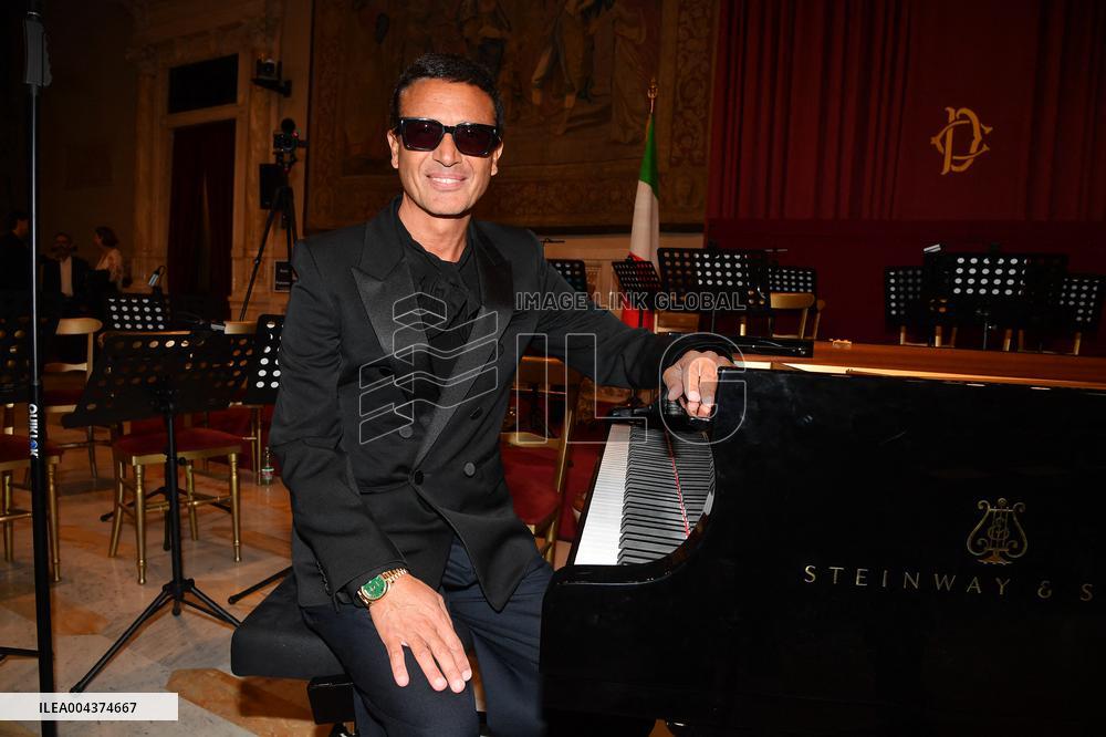 Emanuele Filiberto of Savoy and Adriana Abascal at Concert for Peace of Omar Harfouch - Rome