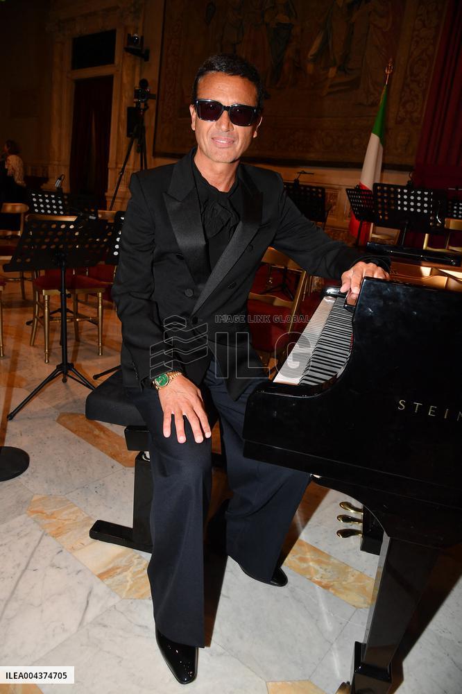 Emanuele Filiberto of Savoy and Adriana Abascal at Concert for Peace of Omar Harfouch - Rome