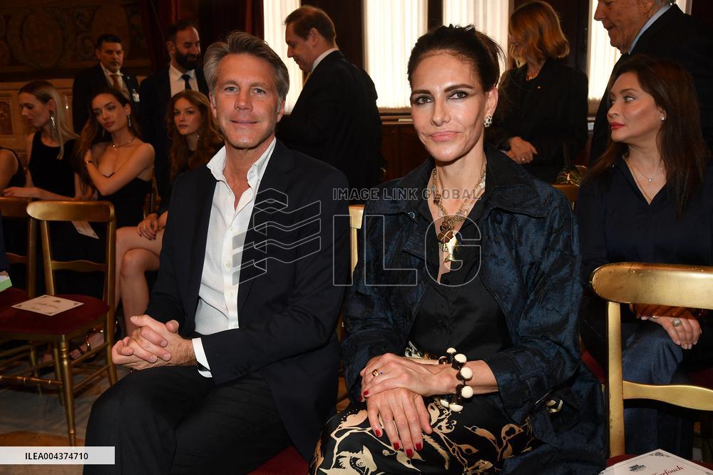 Emanuele Filiberto of Savoy and Adriana Abascal at Concert for Peace of Omar Harfouch - Rome