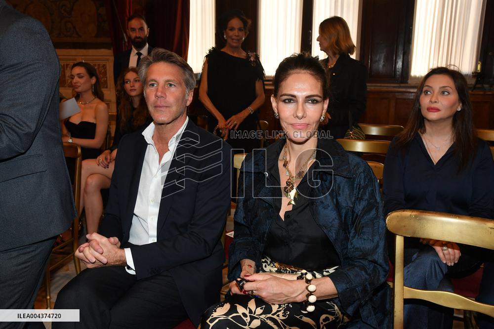 Emanuele Filiberto of Savoy and Adriana Abascal at Concert for Peace of Omar Harfouch - Rome