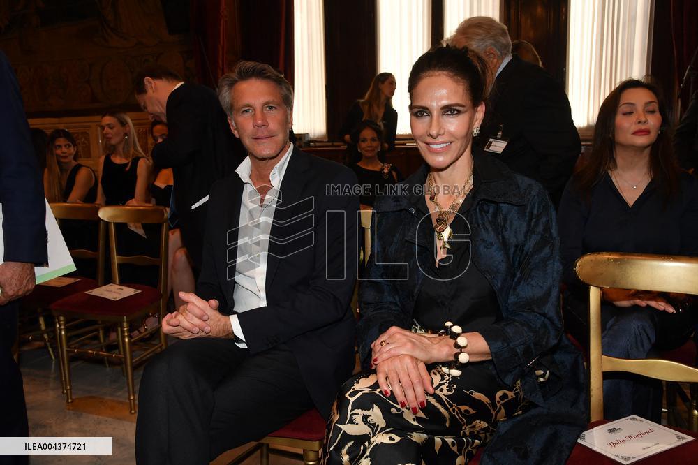 Emanuele Filiberto of Savoy and Adriana Abascal at Concert for Peace of Omar Harfouch - Rome