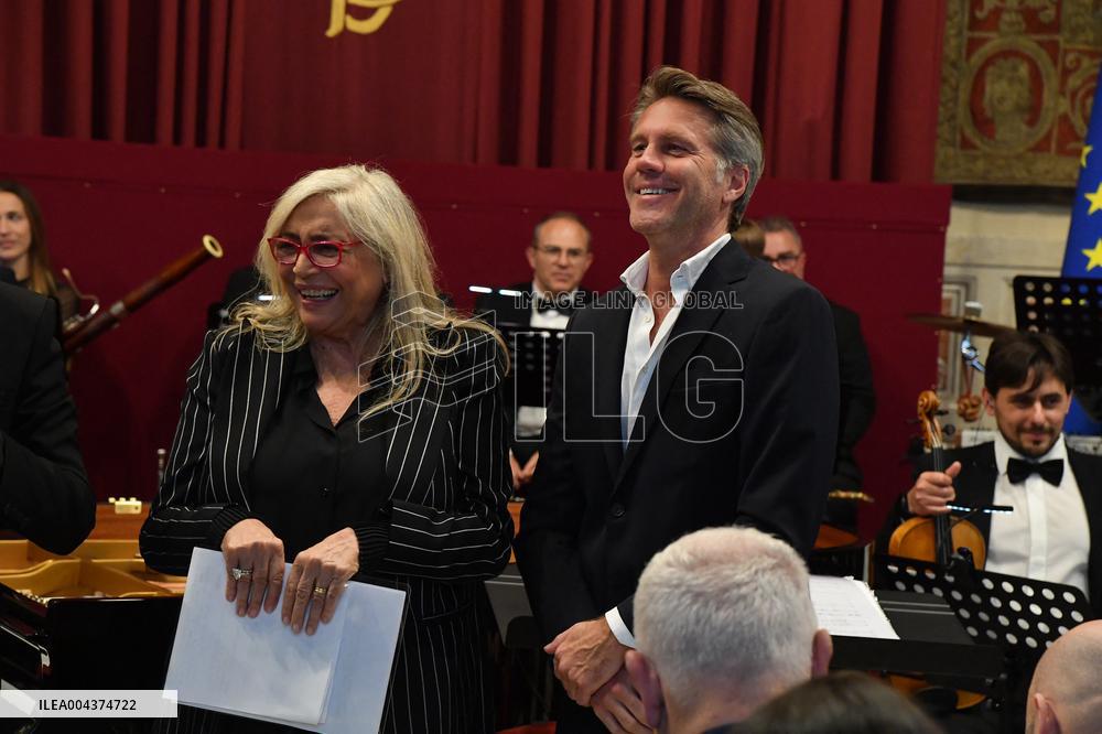 Emanuele Filiberto of Savoy and Adriana Abascal at Concert for Peace of Omar Harfouch - Rome