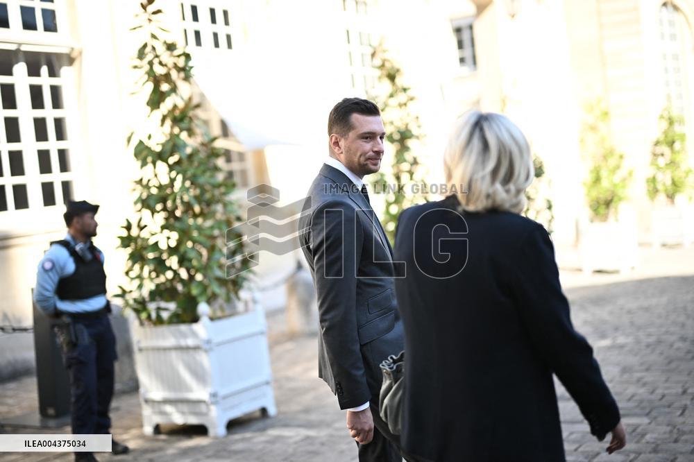 PM Meets Jordan Bardella and Marine Le Pen - Paris