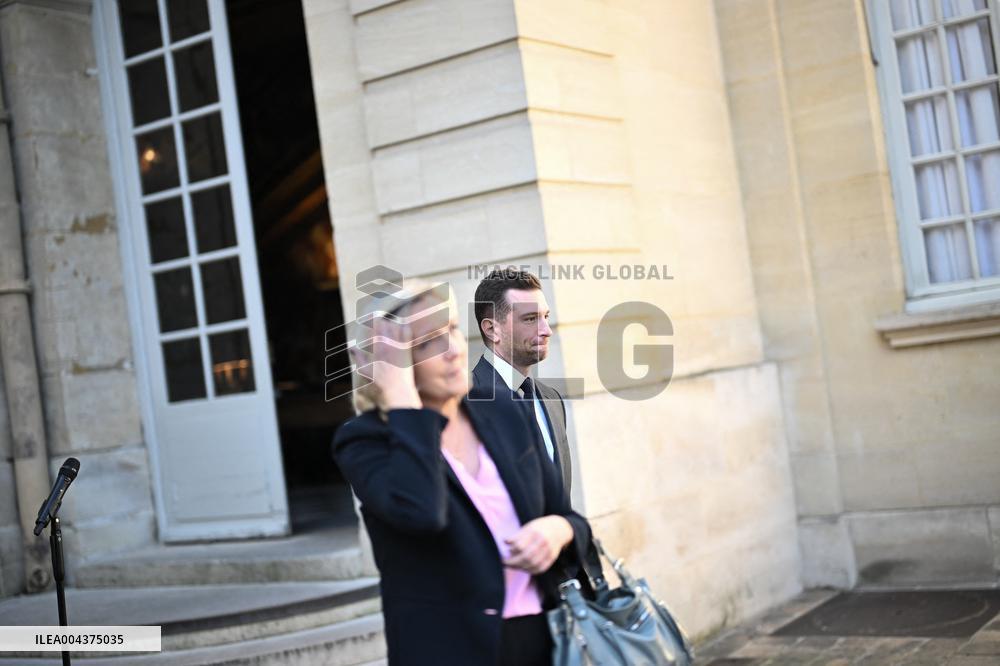 PM Meets Jordan Bardella and Marine Le Pen - Paris