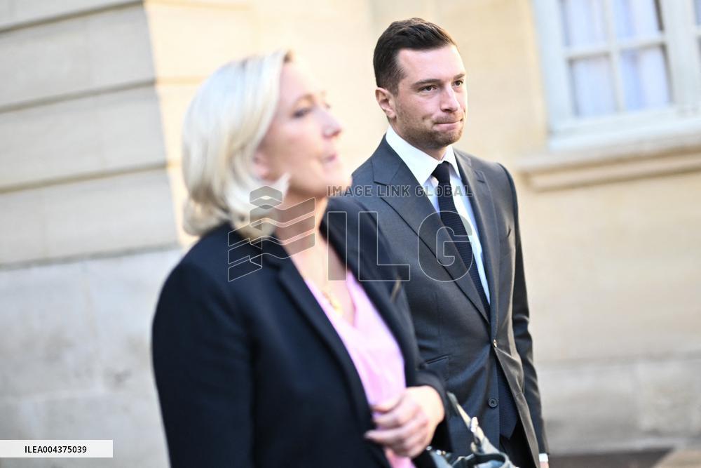 PM Meets Jordan Bardella and Marine Le Pen - Paris