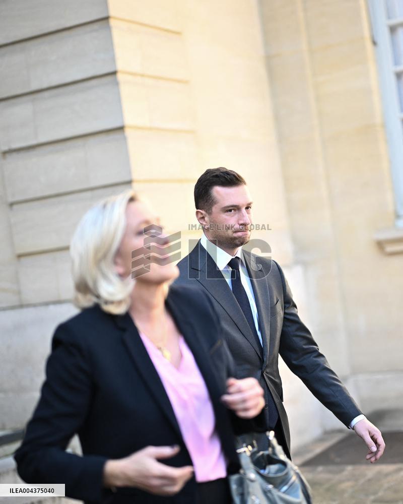 PM Meets Jordan Bardella and Marine Le Pen - Paris