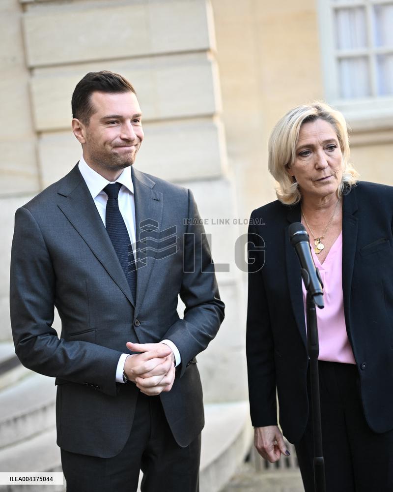 PM Meets Jordan Bardella and Marine Le Pen - Paris