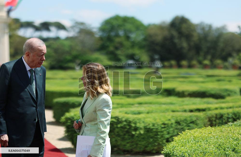 Giorgia Meloni Meets With Recep Tayyip Erdogan - Rome