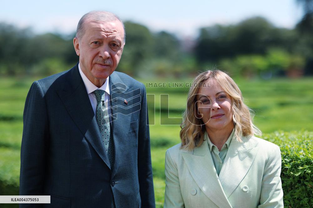 Giorgia Meloni Meets With Recep Tayyip Erdogan - Rome
