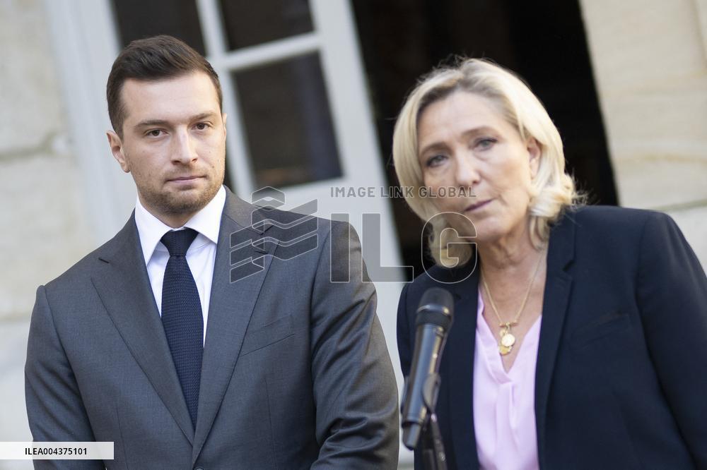 PM Meets Jordan Bardella and Marine Le Pen - Paris