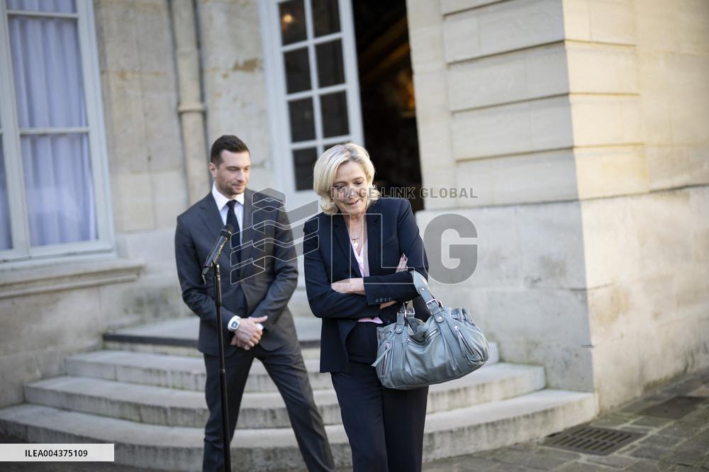 PM Meets Jordan Bardella and Marine Le Pen - Paris