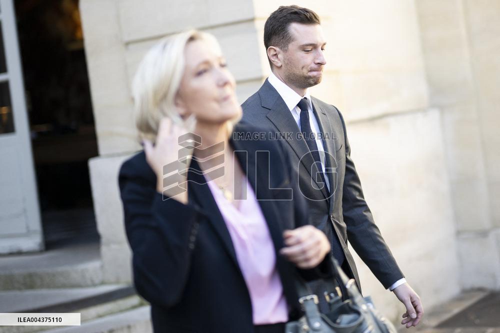 PM Meets Jordan Bardella and Marine Le Pen - Paris