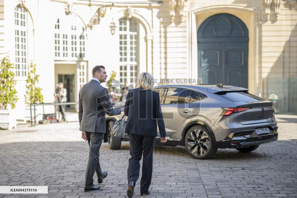 PM Meets Jordan Bardella and Marine Le Pen - Paris