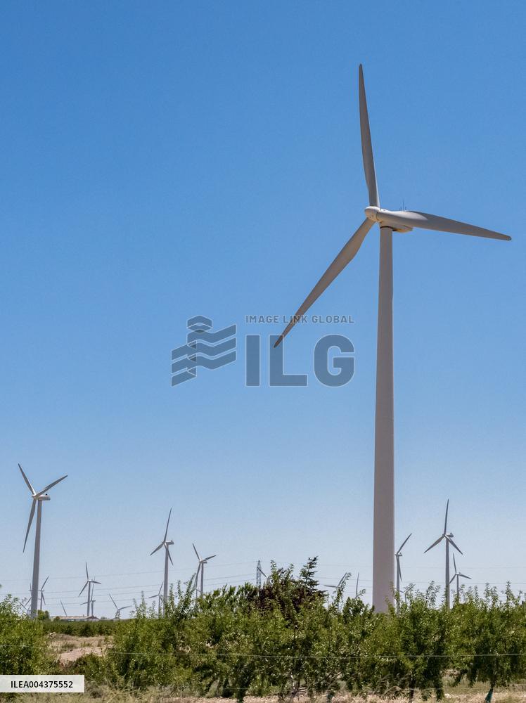 Wind Farm In  Zaragoza - Spain