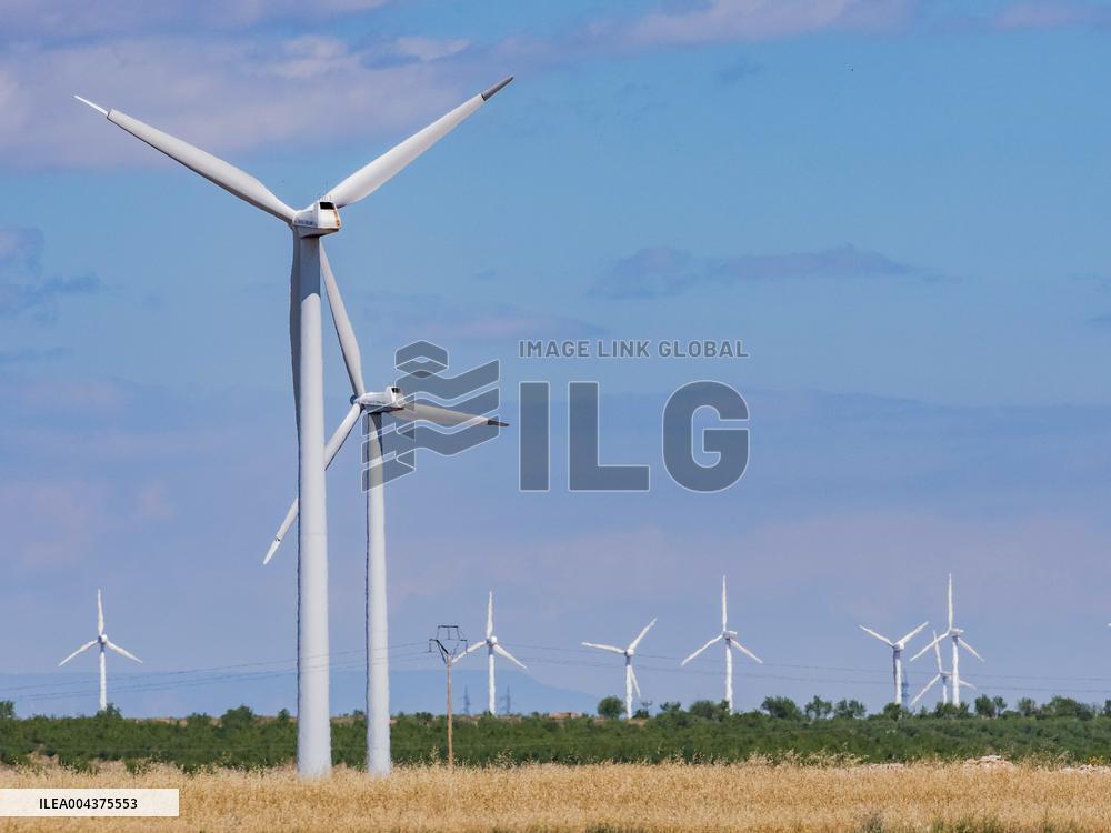 Wind Farm In  Zaragoza - Spain