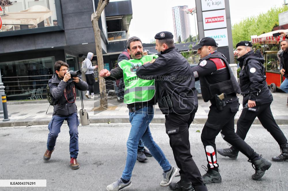 Police Arrest Demonstrators Of May Day March - Istanbul