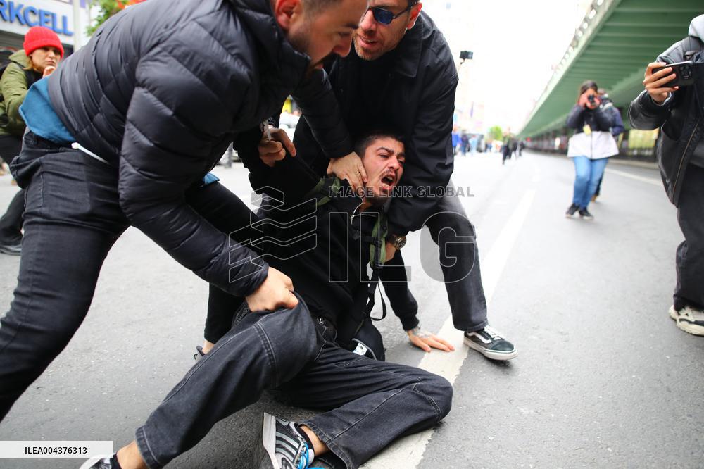 Police Arrest Demonstrators Of May Day March - Istanbul
