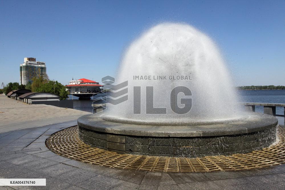 Fountains spring to life in Dnipro