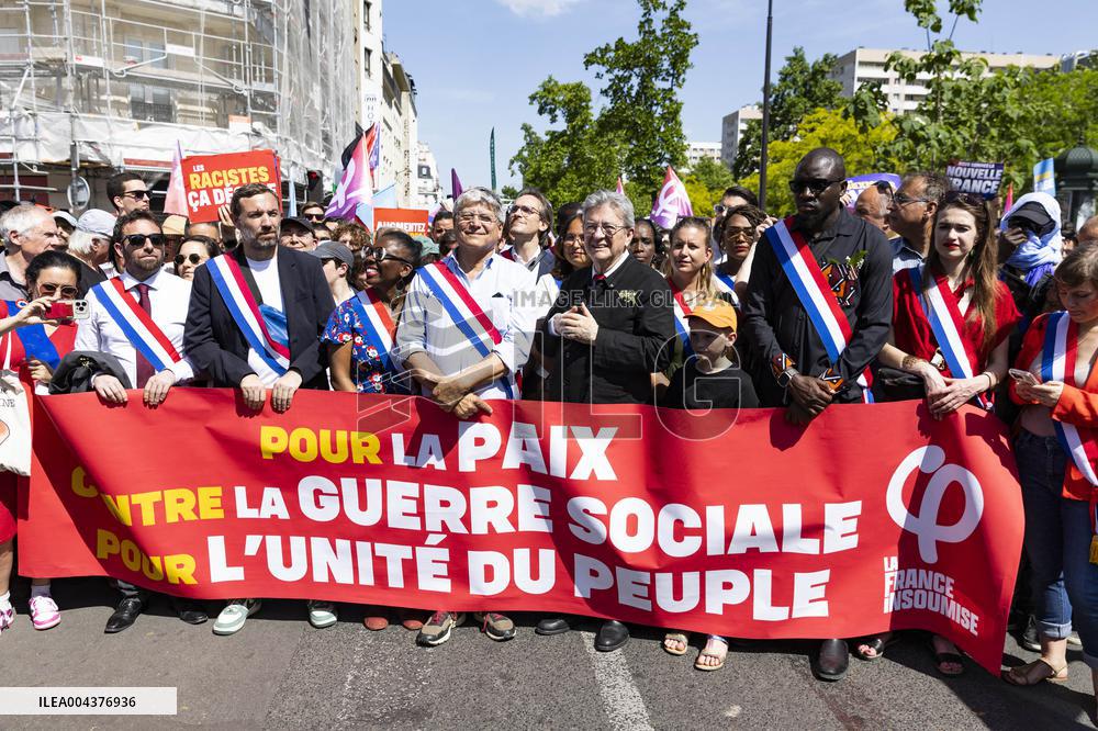 Politicians at May Day Rally - Paris