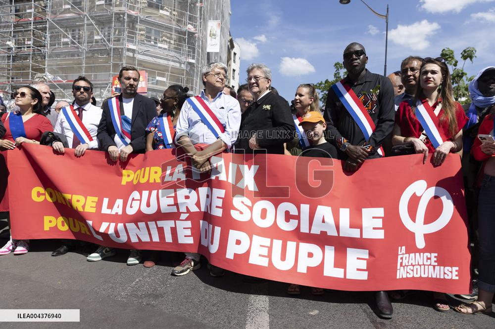 Politicians at May Day Rally - Paris