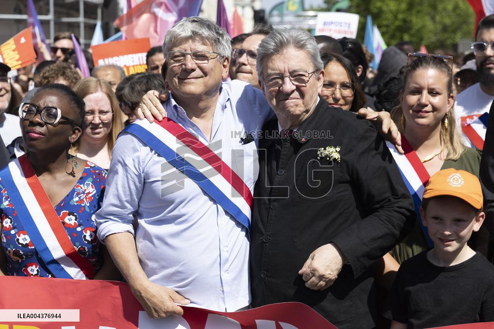 Politicians at May Day Rally - Paris