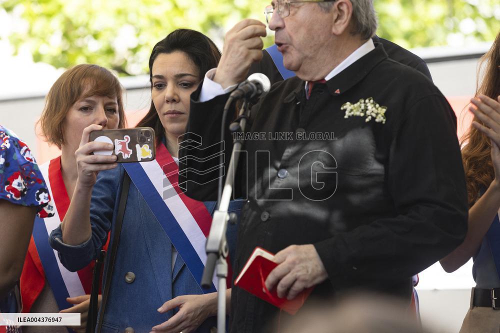 Politicians at May Day Rally - Paris