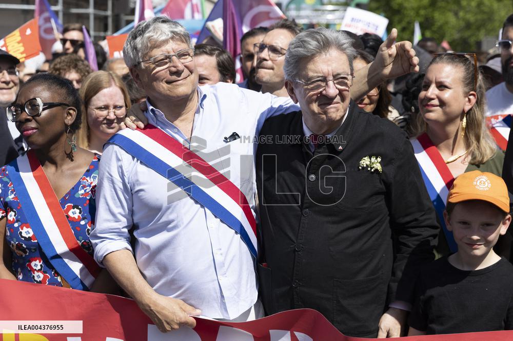 Politicians at May Day Rally - Paris