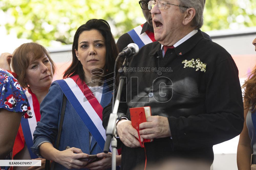 Politicians at May Day Rally - Paris