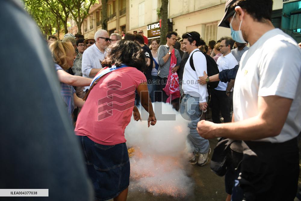 Socialist Deputy Victim of Mortar Explosion - Paris