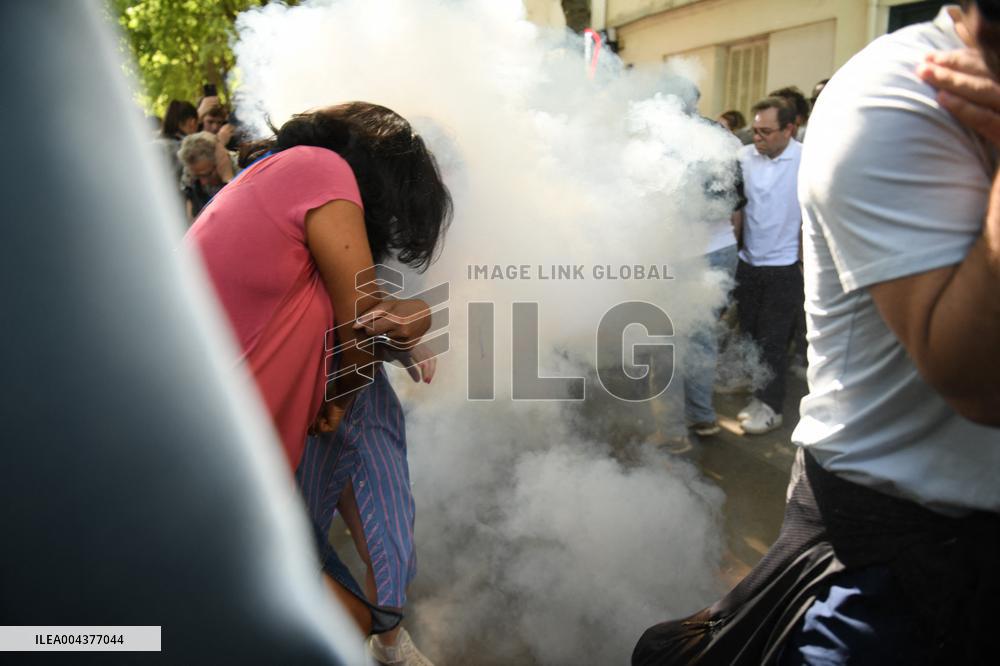 Socialist Deputy Victim of Mortar Explosion - Paris