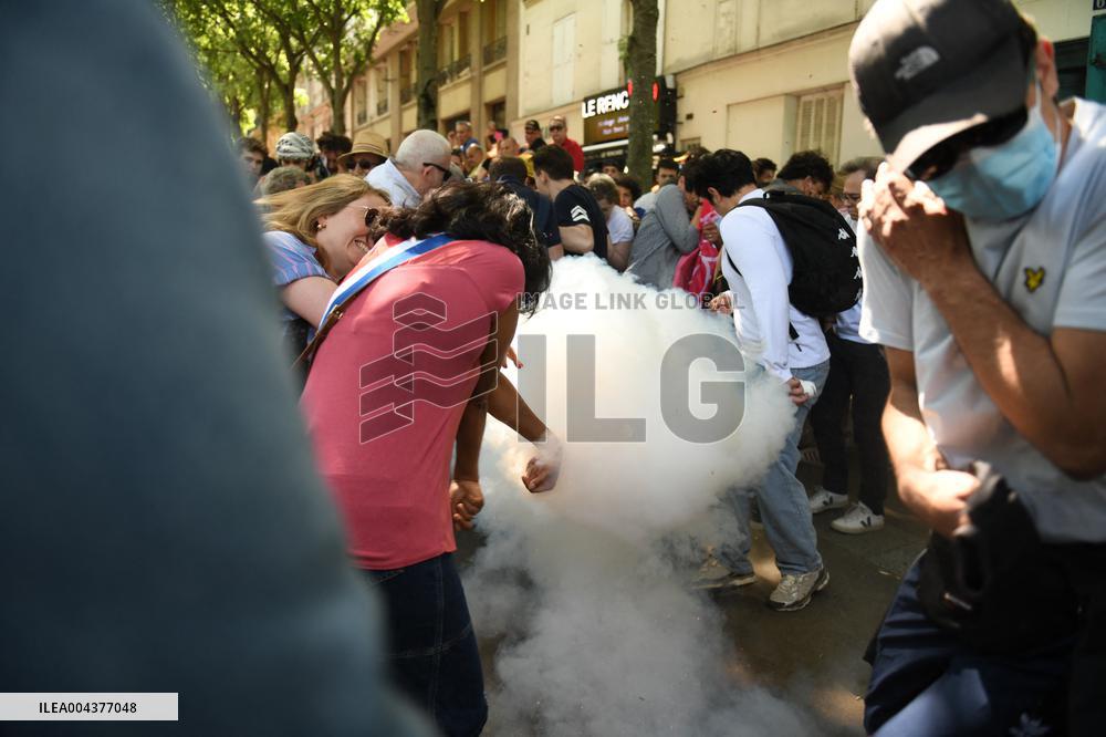Socialist Deputy Victim of Mortar Explosion - Paris