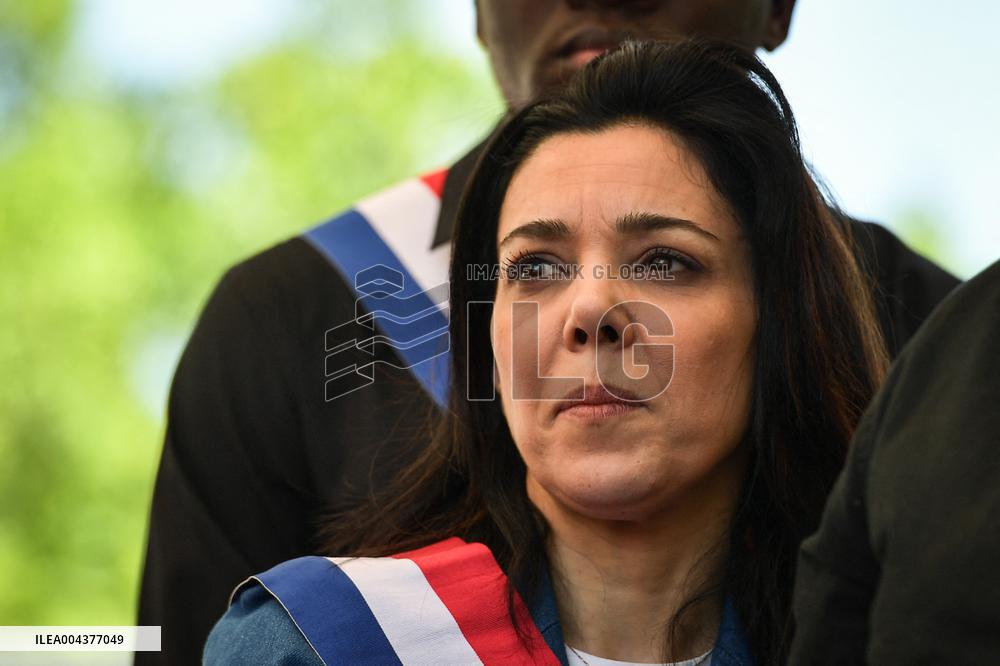 Jean-Luc Melenchon speaks on May Day in Paris FA