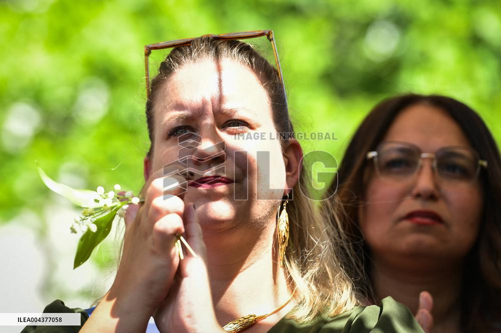 Jean-Luc Melenchon speaks on May Day in Paris FA