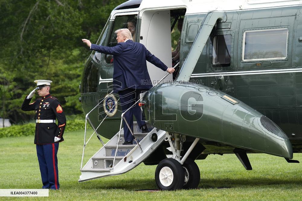 Donald Trump departs to Alabama - Washington