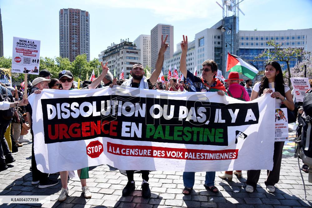 Call to Dissolve Urgence Palestine at May Day Rally - Paris