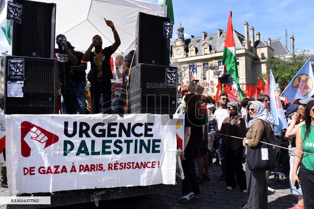 Call to Dissolve Urgence Palestine at May Day Rally - Paris