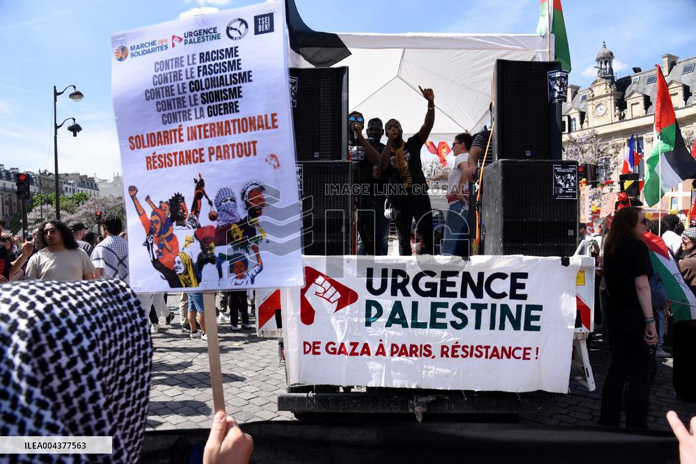 Call to Dissolve Urgence Palestine at May Day Rally - Paris