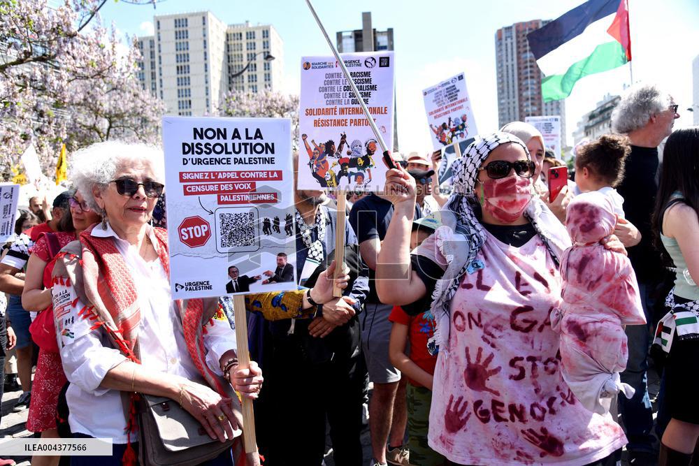 Call to Dissolve Urgence Palestine at May Day Rally - Paris