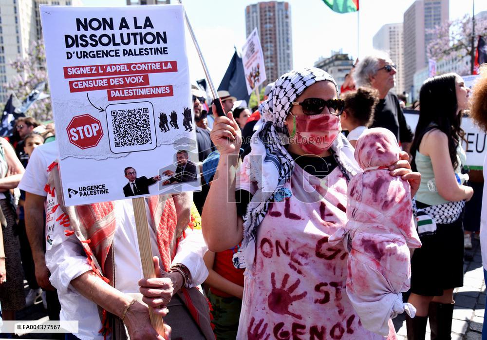 Call to Dissolve Urgence Palestine at May Day Rally - Paris